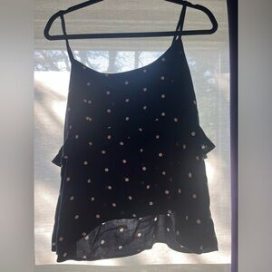 Old Navy navy polka dot top